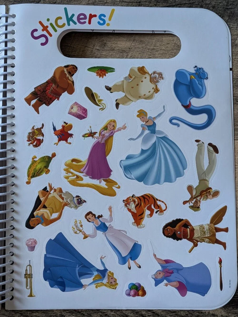 Disney Princess Spiral Activity Book Writing Coloring Stickers